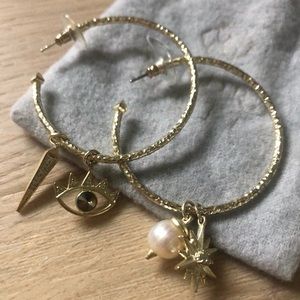 Kendra Scott charm hoop earrings